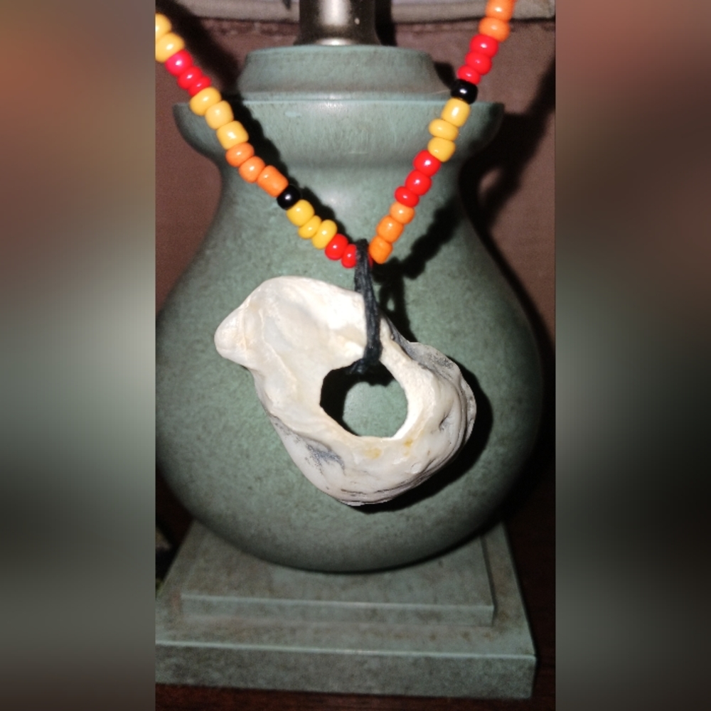 Sunset - Handmade Necklace - Seed Bead Chain - Seashell Collection - Picture 2 of 7